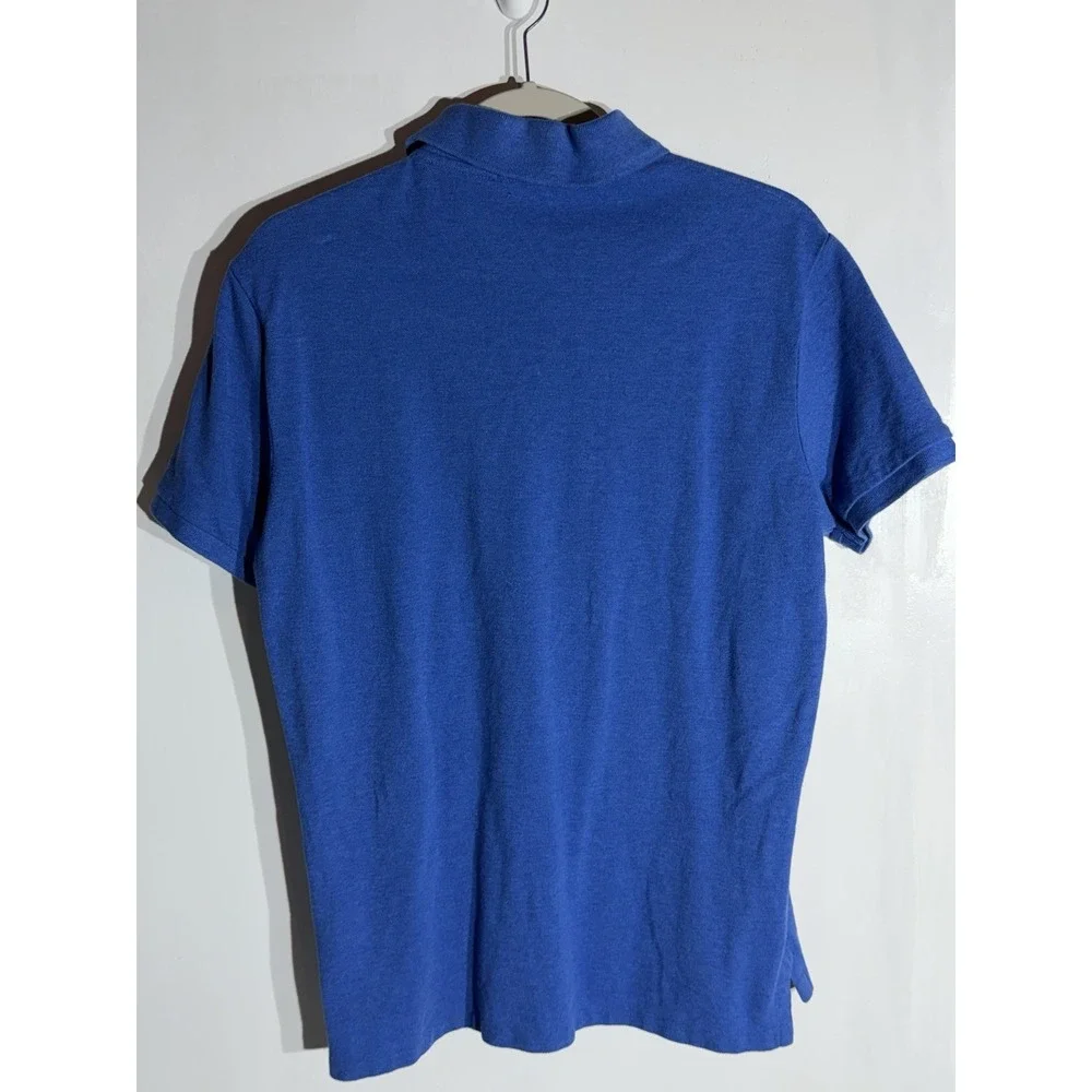 Polo Ralph Lauren Royal Blue- Orange Pony Cotton Mesh Shirt Custom Slim Fit-M